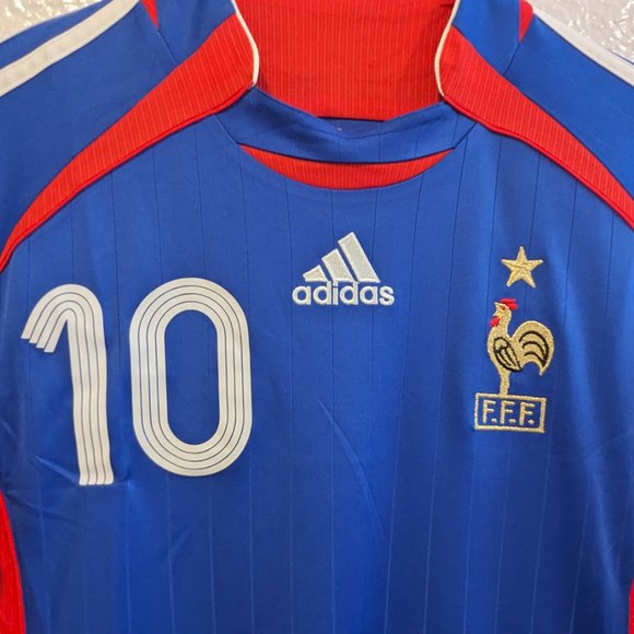 Adidas France World Cup 2006 Zidane Home Blue Jersey Size Small - Picture 2 of 12
